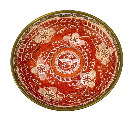 Vintage Japanese ACF Floral Phoenix Design 8 Porcelain Hand Painted in Hong Kon - Picture 2 of 11